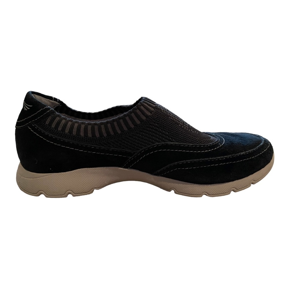 Dansko Women’s Alice Slip On Sneakers Black Leather Suede Elastic Shoes - 7 - Picture 5 of 9